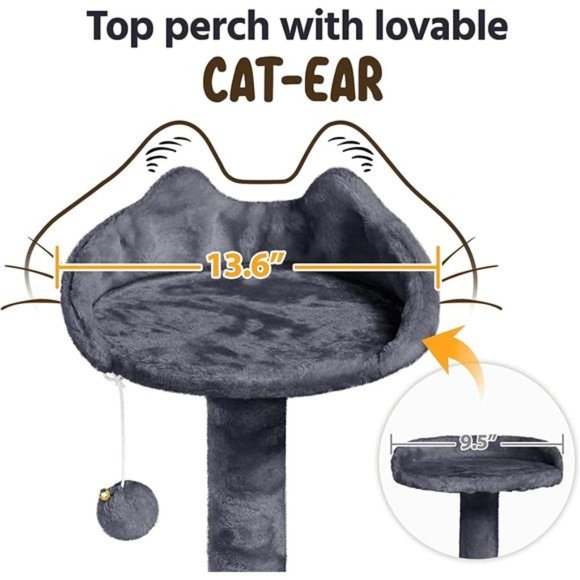 Cat Tree Tower Condo Furniture Scratch Post for Kittens Pet House Play, … - Picture 6 of 6